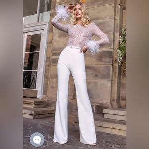 Nadine Merabi AMELIA WHITE JUMPSUIT (as featured in Vogue)